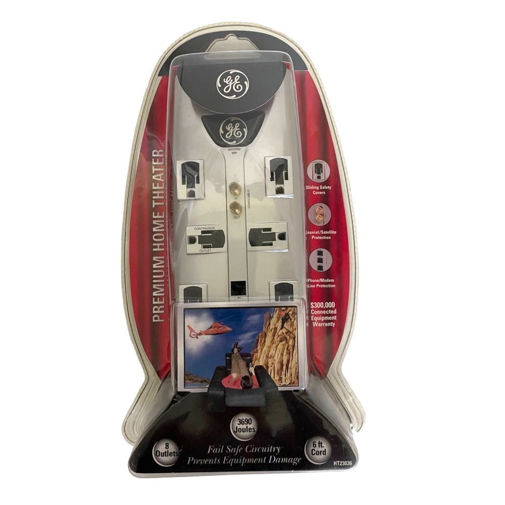 New Sealed GE Outlet Premium Surge Protector Phone‎ Coax Protection 3690 Joules